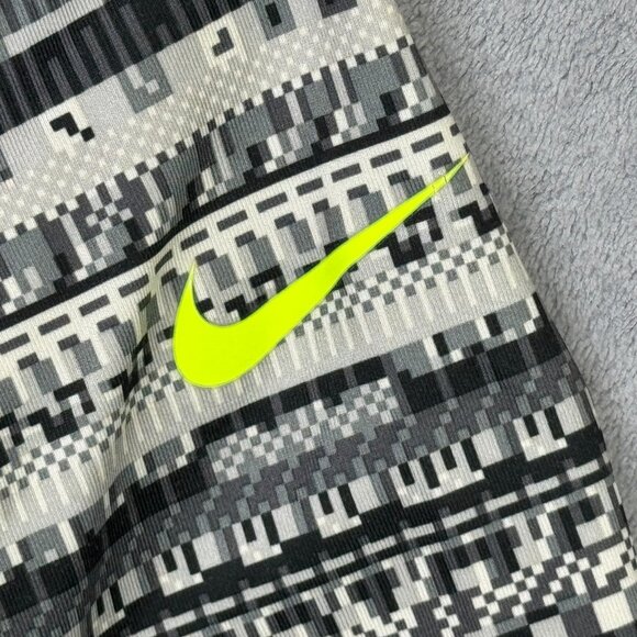 Nike Pro HyperWarm Fleece Womens M Gray Aztec Geometric Dri-Fit 1/4 Zip Running - Picture 8 of 14